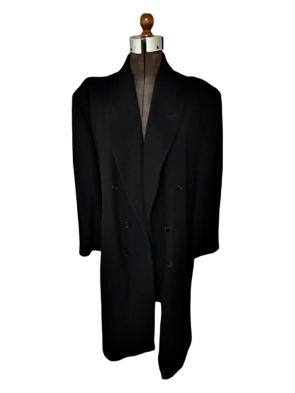 Vintage Double-Breasted Wool Overcoat